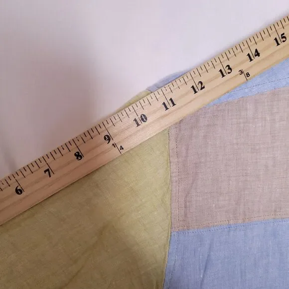 The Territory Ahead Linen Shirt Mens Large Multi Color Patchwork - Picture 8 of 10